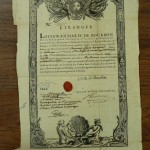 Certificat de sortie du Port de Marseille pour le vaisseau étranger Sainte Rose. Certificat de sortie du Port de Marseille pour le vaisseau étranger Sainte Rose.