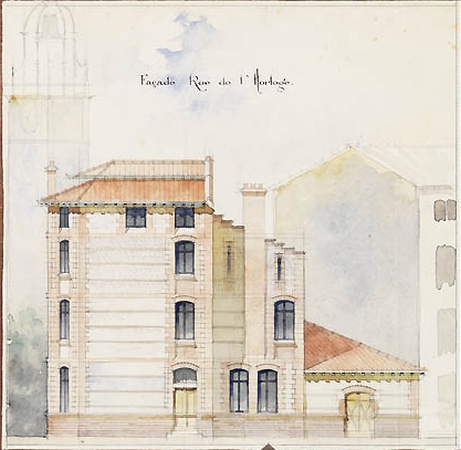 Presbytère de la cathédrale de Perpignan et le clocher