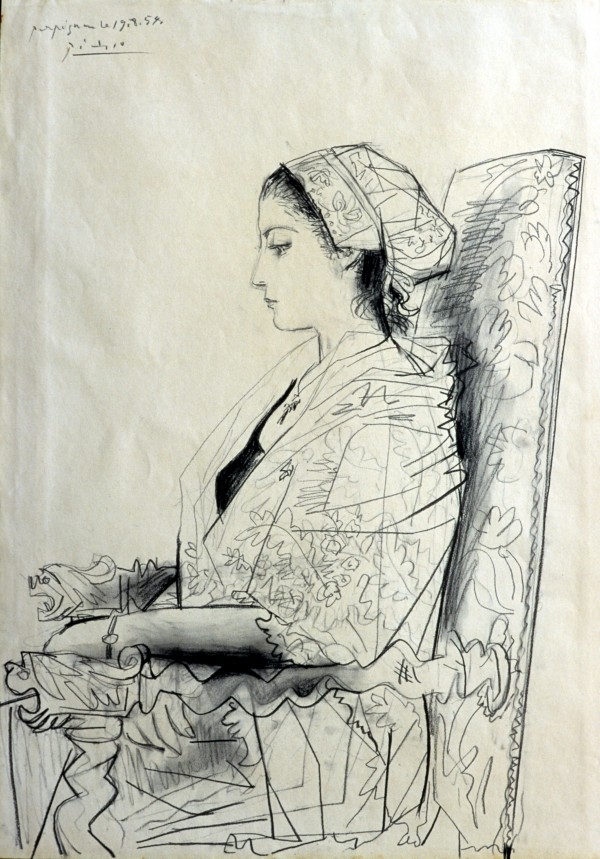 portrait de la comtesse de Lazerme par Picasso, Musée Rigaud, Perpignan