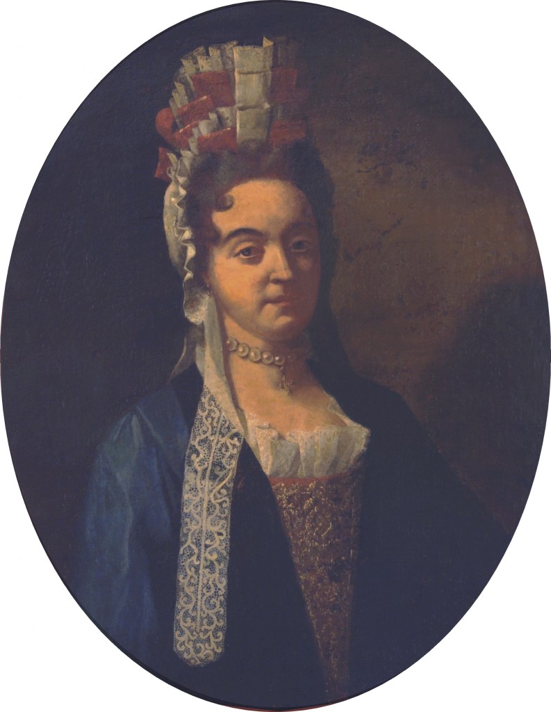 portrait de Mme Roig en coiffe à la Fontange, 1699.