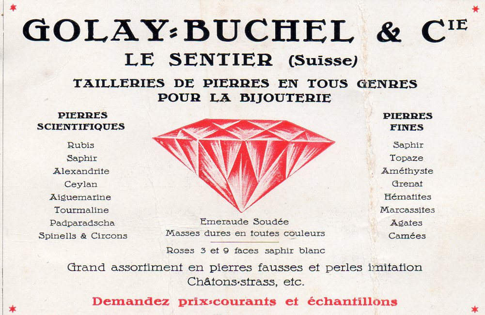 Golay Buchel Au Sentier En Suisse Principal Fournisseur De Grenats 