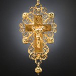 Croix boulonnaise en or, milieu XIX e s.