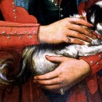 Détail des bagues, portrait de jeune femme au chien, fin XVIIIe s. Mairie de Port-Vendres.