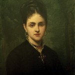 Portrait à l'huile de Clara Salamo, signé A. Legras, Paris 1880.