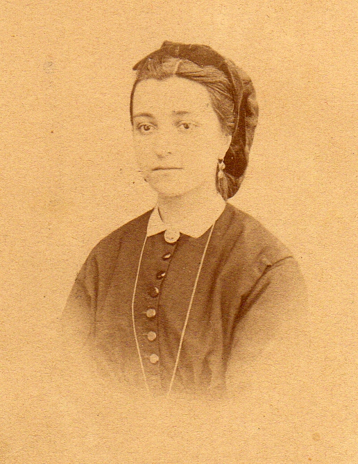 Portrait d'Anne Velzy, née Izarn, Perpignan, photo Scanagatti, vers 1865.