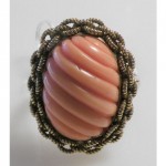 bague or et corail, 19e s.