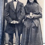couple du Roussillon, photo JB.Jacob, rue des Ecoles Vielles, Perpignan, vers 1870.