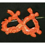 interessante broche en corail, fin XIXe s.