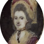 miniature, portrait de femme en coiffe, Perpignan, vers 1775