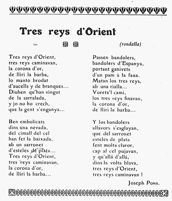 Epiphanie, La revue catalane, 1908