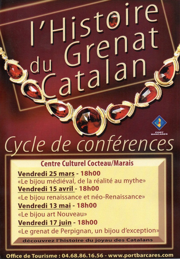 Cycle de Conférences sur le bijou au Barcarès Cycle de Conférences sur le bijou au Barcarès