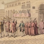 Consuls de Perpignan sortant en cortège du Consulat place de la Loge , 1787, Beugnet, BNF.