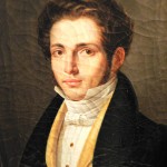 Huile sur toile, portrait de jeune homme vers 1815.