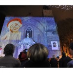 l'une des projections d'images des fetes de Noel 2009