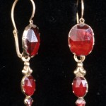 Boucles d'oreilles en Grenat taille Perpignan, XIXe s.