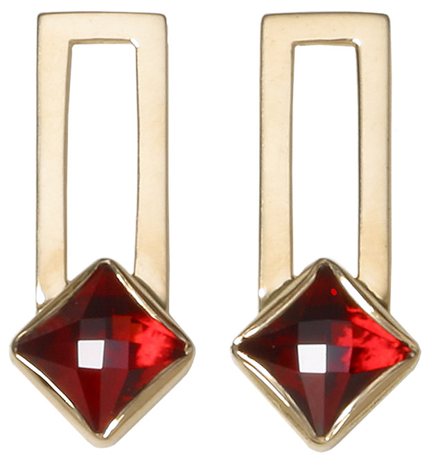 boucles d'oreilles rectangle