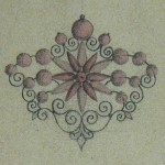 Projet de broche en Grenat de Perpignan, carnet Charpentier, vers 1860.