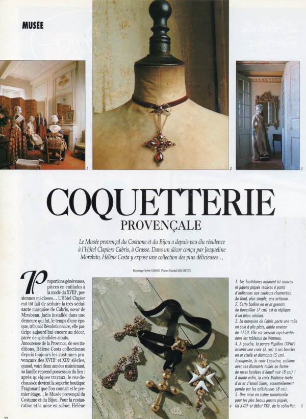 Article paru dans Maisons et Décors Méditerranée juin juillet 1997.