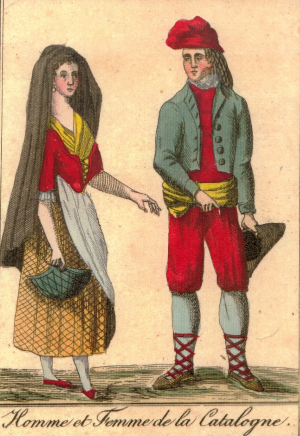 gravures : couple de Catalans