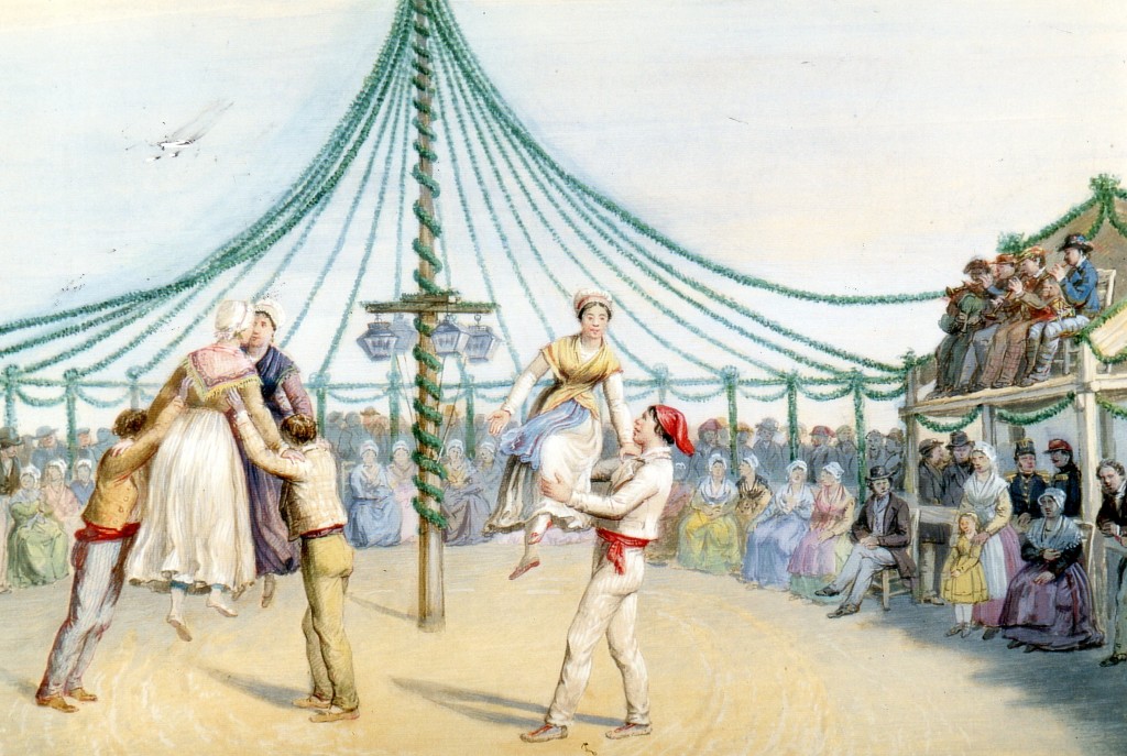 Bal traditionnel roussillonnais sous Napoléon III, Guiraud, aquarelle, Musée Rigaud, Perpignan.