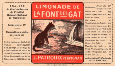 La famille Patrouix était propriétaire de la limonade La Font del Gat.