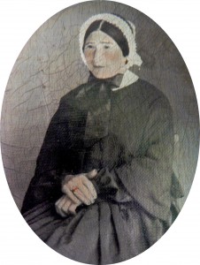 Pierre Germain, photographe à Perpignan, portrait de femme, prodédé sur toile, vers 1860.