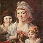 Gamelin Jacques, portrait de femme et enfants.