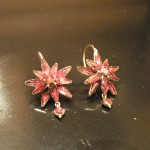 Boucles d'oreilles étoiles en Grenat de Perpignan