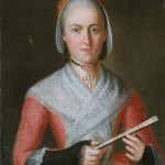 Portrait de femme en habit traditionnel, France, milieu 18e s., Bowes museum.