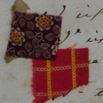 Échantillons textiles d'une boutique de Céret vers 1840, AD66.