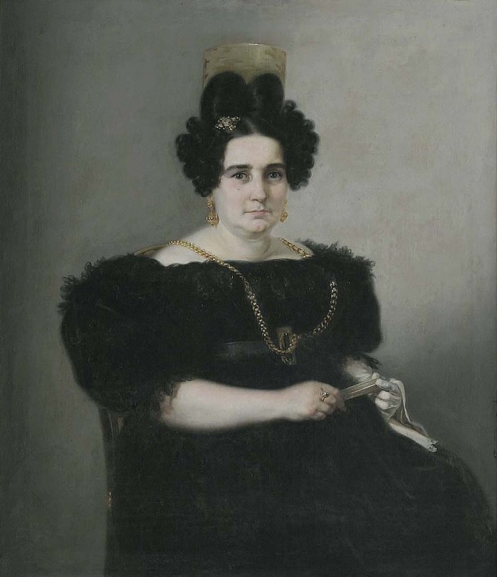 Portrait de Josefa Corte Gargollo par J.Manuel Fernandez, vers 1830.