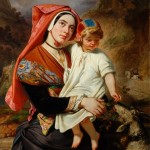 Devéria, Eugène (1805-1865), femme d'Ossau et son enfant.