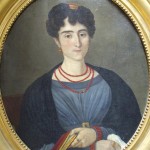 Portrait de femme vers 1820 avec parures en corail, ebay.fr.