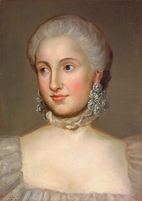 Portrait d'Isabelle de Bourbon-Parme par Mengs (Aussig, Bohême, 1728 – Rome 1779).