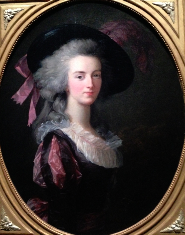 Dame Marie Blanche Félicité de Narbonne-Pelet, Marquise d'Haucourt, Comtesse de Mailly, Baronne de Saint-Amand (1763-1840); troisième épouse du Maréchal de Mailly-D'Haucourt et mère d'Adrien de Mailly. E. Vigée-Lebrun, 1785.