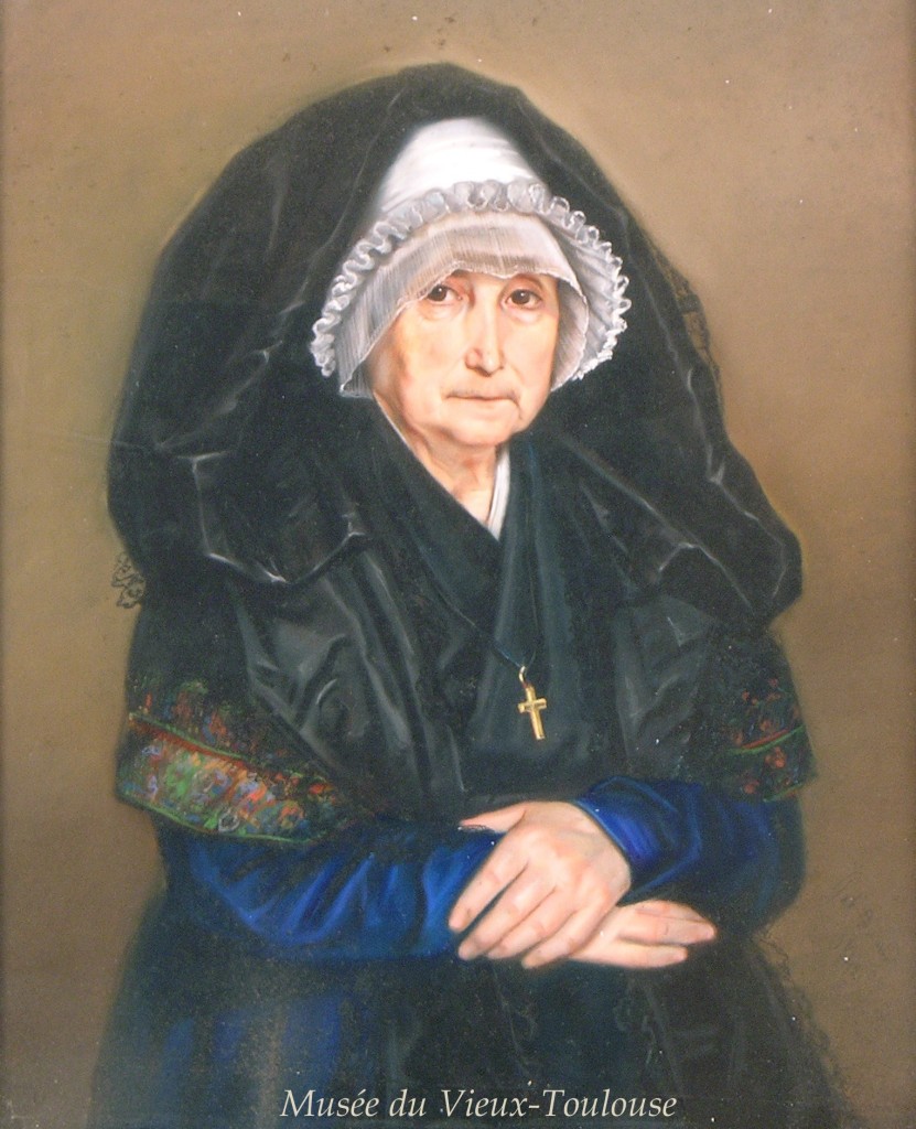 Portrait de Mme Faure (gr-mère de la femme de l'artiste) par G. Durand 1842, Musée du Vieux-Toulouse  80-1412.