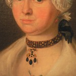 Détail du collier, portrait de femme, 1774.