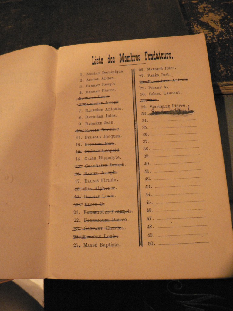 Liste des fondateurs de la société de secours-mutuel l'Alliance. Liste des fondateurs de la société de secours-mutuel l'Alliance.