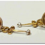 Paire de boucles d'oreille en or et grenat - Ier-IIIème siècle ap. J.-C.