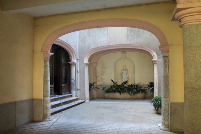 Patio de l'Hôtel particulier de la rue Foch.