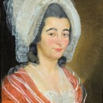 Attribué à Antoine Raspal , portrait de femme au bonnet de dentelle, vers 1770.