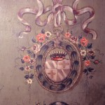 Motif de médaillon d'orfèvrerie, chaise à porteur, Roussillon, XVIIIe s.