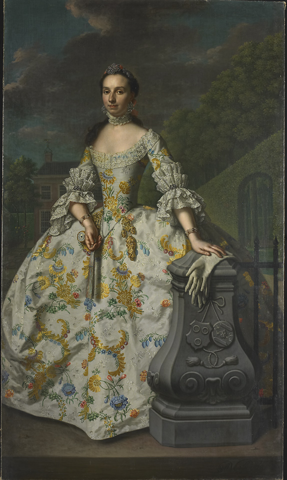 Charlotte Beatrix strick van Linschoten par Mattheus Verheyden, vers 1755.