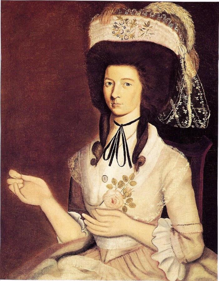 John MacKay or M’Kay, portrait de Mrs Ruth Stanley,  Connecticut, 1788.