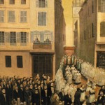 Grande procession dans Perpignan au milieu du XIXe s., Tableau conservé au Musée des ATP, Perpignan.