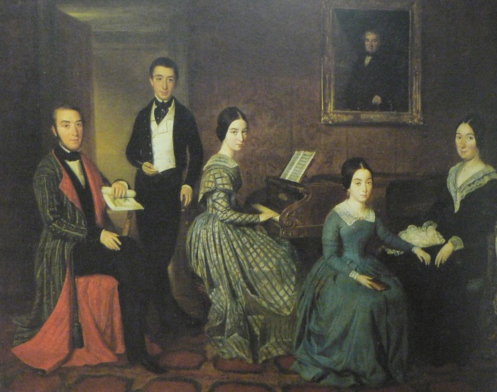 Joaquim Espartler, la famille Flaquer, vers 1845. Madrid, musée du Romantisme.