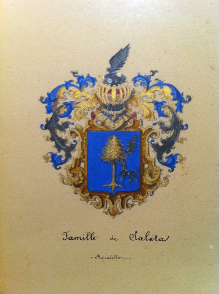 Armorial de la famille de Saleta, Roussillon.