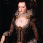 1616, portrait d'Elizabeth Poulett par Robert Peake, Tate Gallery, Londres.