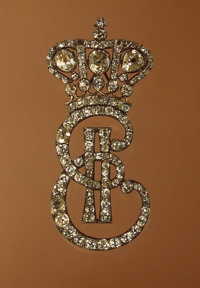 Monogramme de Catherine II de Russie 1770-1780; Musée de l'Hermitage.