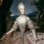 Portrait de Marie Caroline, reine de Naples, archiduchesse d'Autriche par Mengs, 1768.